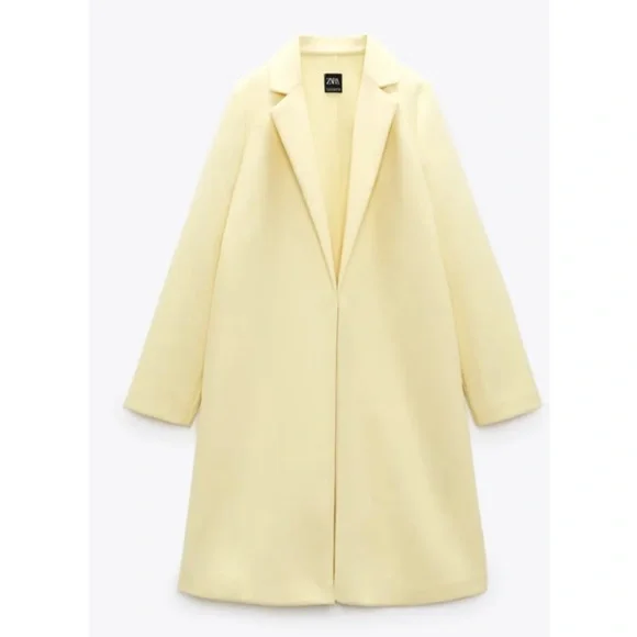 Zara cheap yellow coat